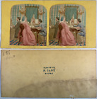 Un Musicien Au Piano Et Un Peintre Faisant Un Portrait, Vintage Albumen Print, C