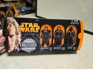 Star Wars Anakin Skywalker to Darth Vader Evolutions 3 Pack 2005 Hasbro NIB - Picture 1 of 6