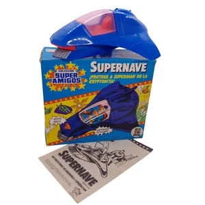Rare Vintage 1987 PACIPA/PLAYFUL Superman Super Powers Super-Mobile Ship w/Box - Picture 1 of 12