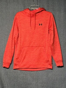 Under Armour Hoodie Womens Size Small Long Sleeve Orange Red Hooded Sweatshirt - Picture 1 of 14