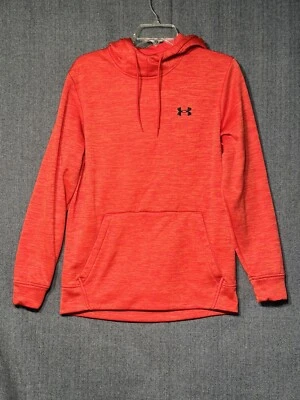 Under Armour Hoodie Womens Size Small Long Sleeve Orange Red Hooded Sweatshirt - Image 1 of 4