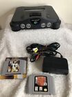 N64 Console W/Cords/Games/ Tested/Works Needs New Jump Pak & Controller