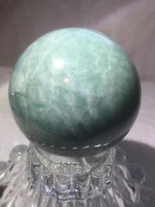 Amazonite sea green crystal sphere with shimmer 154 grams - Picture 1 of 4
