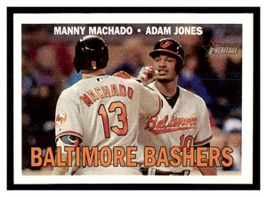 2016 Topps Heritage Combo Cards #CC-5 ADAM JONES / MANNY MACHADO ~E4W