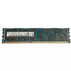 Hynix 8GB (1x8GB) 2Rx4 ECC REG Server RAM PC3-12800R DDR3-1600 HMT31GR7CFR4C-PB - Picture 1 of 3