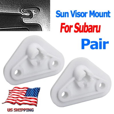 Sun Visor Mount White Pair For Subaru Impreza 2010 / Forester 2008-2018 3D 2009 Foto 1 de 4