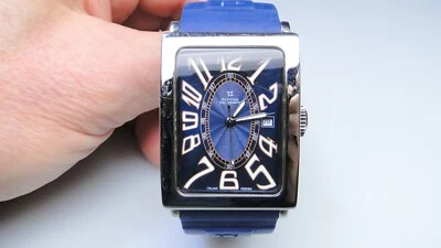 Мужские итальянские часы Officina Del Tempo с синим резиновым ремешком - Изображение 1 из 3