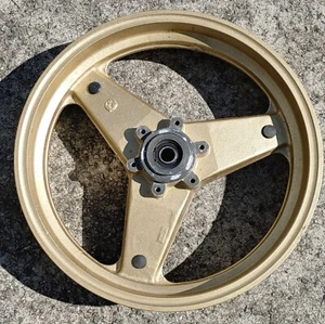 EPM NOS MOTO GUZZI MAG WHEELS, pair ***GOLD*** 3.50x16, 4.00x18 - Picture 1 of 7