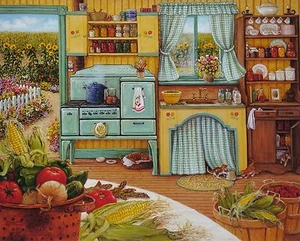Janet Kruskamp, Canning Day", impresión digital, imagen de 16""h x 20""w - Imagen 1 de 2