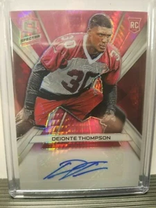 Deionte Thompson 2019 Panini Spectra RC NEON PINK AUTO (09/25) Arizona Cardinals - Bild 1 von 2
