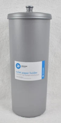 Contenedor de rollo de papel higiénico de plástico iDesign / gris / 5,5" ancho x 15,5" alto Foto 1 de 4