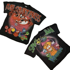 Camisa De Colección Space Jam Para Hombre XL Taz PRENSA DE CANCHA COMPLETA AOP Warner Bros Puntada Única - Imagen 1 de 15