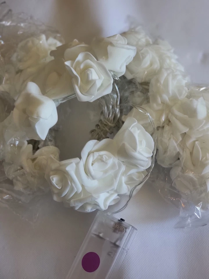 LED Rose Flower Battery Fairy Lights String Wedding Xmas Valentine Party Decor - Image 1 of 1