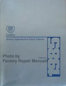 1985 Cadillac Cimarron Factory Service Manual Original Shop Repair Book - Foto 1 di 4