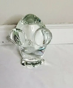 Signed Lucio Zanetti Murano Italian Clear Glass Big Eyed Bird Figurine - Picture 1 of 12