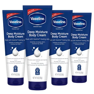 Intensivpflege Körpercreme Tiefenfeuchtigkeit 9oz 4er Pack mit heilender Vaseline - Bild 1 von 7