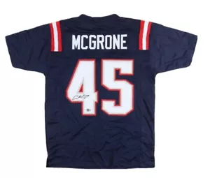 Camiseta deportiva firmada de Beckett verificación holográfica de Cameron MCGRONE New England Patriots NFL - Imagen 1 de 3