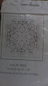 Hawaiian Palm Tree Pillow Quilt Pattern 18" x 18" Mary's Treasures - Picture 1 of 2
