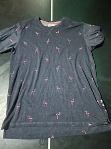 Ditch Plains Shirt XL Ricky Singh Flamingo Short Sleeve Cotton Lightweight - Picture 1 of 1
