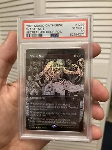 Magic The Gathering Waste Not Borderless FOIL 1299 Secret Lair Magic The Gathering gema como nueva PSA 10 - Imagen 1 de 14