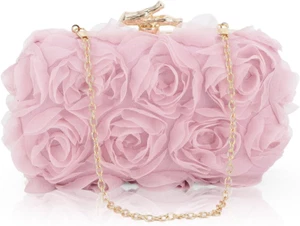 Borsa Da Donna Con Pochette Borsa Da Sera Formale Con Fiori in Pizzo Borsa a Tra - Foto 1 di 12
