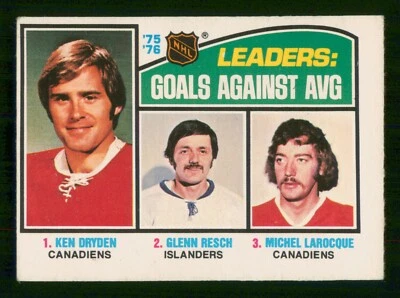 K. DRYDEN / G. RESCH / M. LAROQUE LL 1976-77 O-PEE-CHEE 76-77 NO 6 EX  43221 - Image 1 of 2