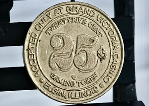 Vintage Grand Victoria Casino Elgin Illinois 25 cent Coin Gambling Token 25mm