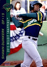 2015 Beloit Snappers Choice #6 Shawn Dunkirk San Nicholaas Aruba Baseball Card