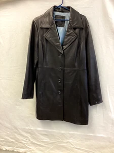 Apt 9 lambskin button trench coat black Mens size xl - Picture 1 of 8