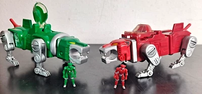 Voltron 1998 Third Dimension Mighty Lion Force con figuras rojas y verdes COMPLETO Foto 1 de 4