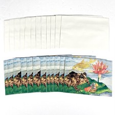 Vtg Berthe Amoss Thumbelina Greeting Cards Goldfish Frog Friendship Birthday Art