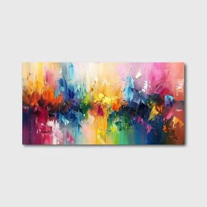 Colorful Splashes Fluid art WandbildCanvas Leinwand Poster Acrylglas Wohnzimmer - Bild 1 von 5