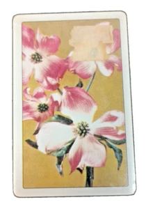 Dog Wood Flower Playing Cards Bridge Deck USA Made Cello Damage Plastic Coat - Picture 1 of 6