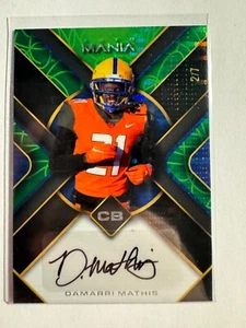 K191,357 - 2022 Wild CArd Auto Mania Green #AMTH64 Damarri Mathis #/7 - Picture 1 of 1