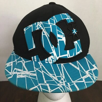 DC Shoes 210 Gorra/Gorra Ajustada Ajuste Flex 6 7/8-7 1/4 Negro/Turquesa/Blanco Foto 1 de 4