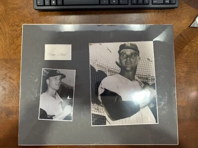Roger Maris Auto Signed Matted 14x18 With Index Card PSA And RR Auction COA - Image 1 of 2