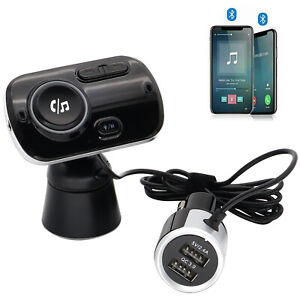 ❤FM Transmitter Auto MP3 Bluetooth Kfz Radio Adapter 2-USB Ladegerät für Handy 