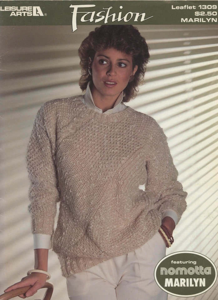 Leisure Arts Knitting Pattern Leaflet 1309 Marilyn Sweater & Cardigan 34"-38 - Image 1 of 4