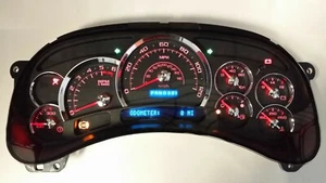 03-06 SIERRA PU-TRUCK CARBON FIBER PLATINUM RED LED COMPLETE CLUSTER FOR SALE RC - Bild 1 von 2