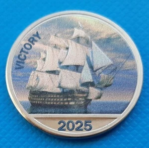 Ambrym Island 10 florin 2025 UNC Victory Sailing Ship Hummingbird Colorized - Picture 1 of 2