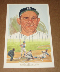 1989 Perez-Steele Baseball Hall of Fame Celebration # Postcard YOGI BERRA