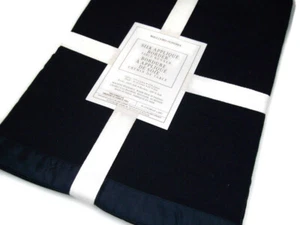 Williams Sonoma Silk Applique Border Cotton Linen Dinner Table Runner 16" X 108" - Picture 1 of 4