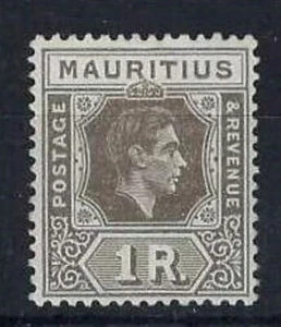 MAURITIUS SG260ba 1941 1r GRAUBRAUN RAMPONIERT A VAR MTD POSTFRISCH - Bild 1 von 1