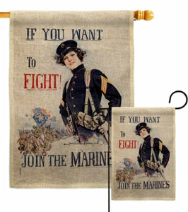 Join the Marines Garten Flagge Streitkräfte Marine Corps kleines Geschenk Hof Banner - Bild 1 von 19