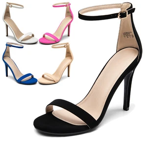 Women's Open Toe Ankle Strap High Heels Sandals Shoes Size Party Wedding 6 - 11 - Picture 1 of 59