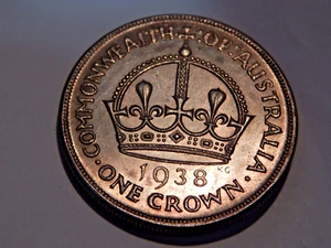 1938.. Australian. Crown. . Not a Blemish.. "L@@@K". - Picture 1 of 6