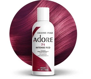 Adore Semi Permanent Hair Color - Vegan and Cruelty-Free 071 Intense Red - Picture 1 of 6