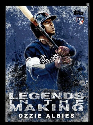 2018 Topps Legends in the Making Blue Rookie #LITM-4 Ozzie Albies Atlanta Braves - Image 1 of 2