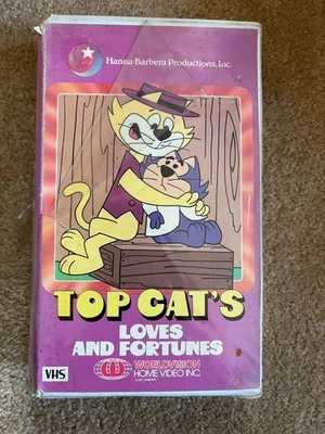 TOP CAT'S LOVES AND FORTUNES VHS Hanna-Barbera 1986 Worldvision Clamshell - Image 1 of 4