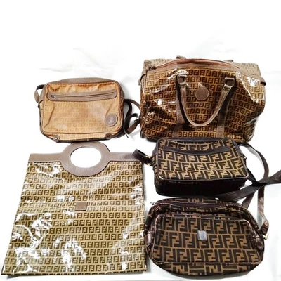 NO TARIFF Fendi  Hand Bag Shoulder Bag 5 set Brown PVC 4801826 - Image 1 of 4